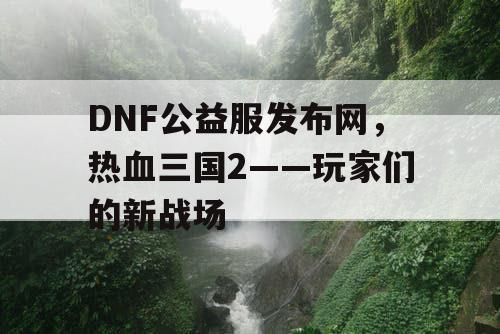 DNF公益服发布网，热血三国2——玩家们的新战场