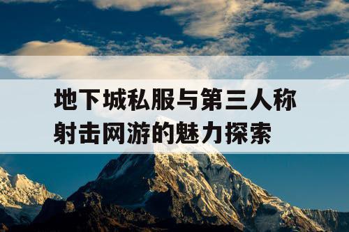 地下城私服与第三人称射击网游的魅力探索