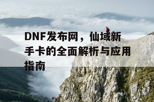 DNF发布网，仙域新手卡的全面解析与应用指南