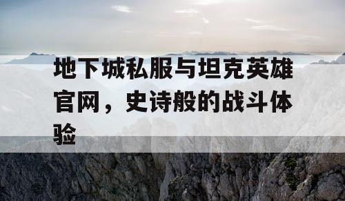 地下城私服与坦克英雄官网，史诗般的战斗体验